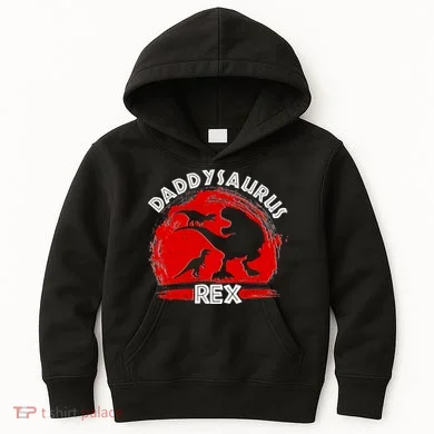 Funny Daddysaurus Rex Father's Day Kids Hoodie