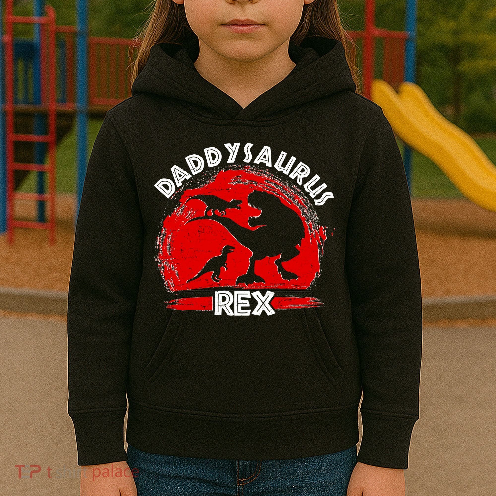 Funny Daddysaurus Rex Father's Day Kids Hoodie