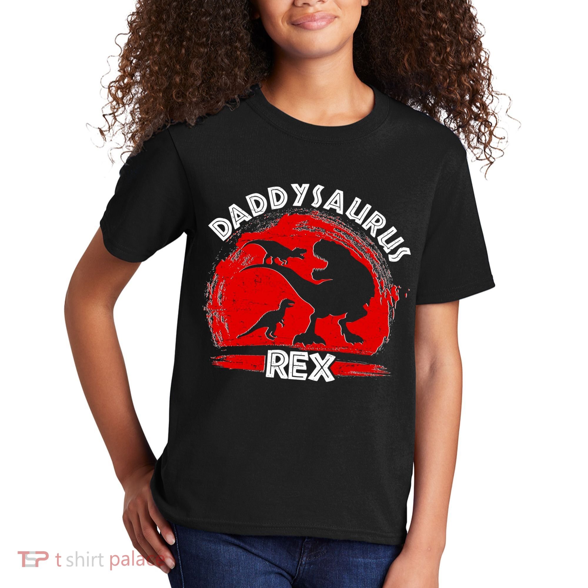 Funny Daddysaurus Rex Father's Day Kids T-Shirt