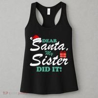Funny Dear Santa My Sister Did It Women's Tank Top thumb 3