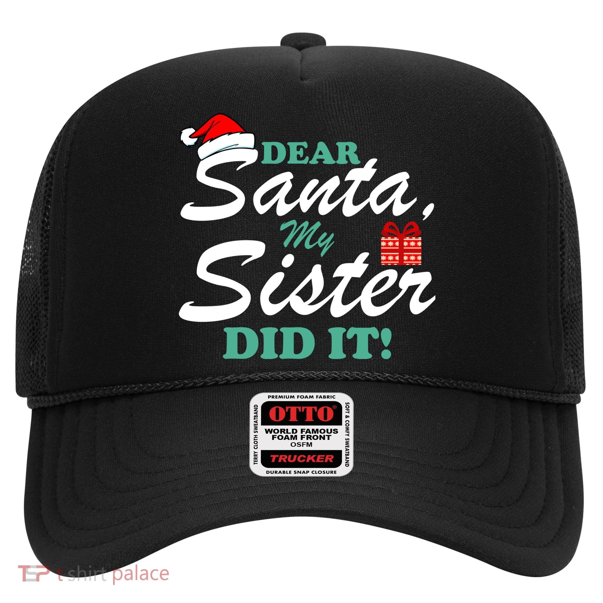 Funny Dear Santa My Sister Did It Hat