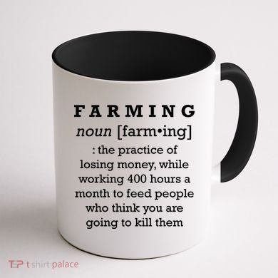 Funny Definition of Farming Coffee Mug back
