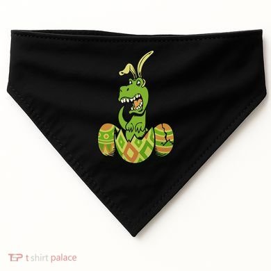Funny Dino Easter Egg USA-Made Doggie Bandana