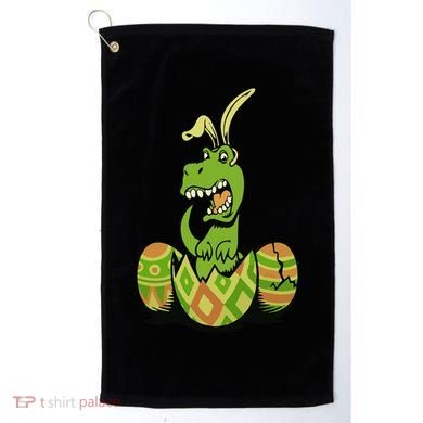Funny Dino Easter Egg Golf Towel