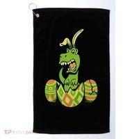 Funny Dino Easter Egg Golf Towel thumb 0
