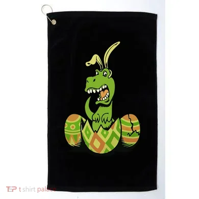 Funny Dino Easter Egg Golf Towel