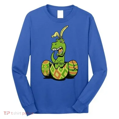 Funny Dino Easter Egg Long Sleeve Shirt
