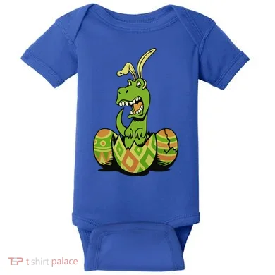 Funny Dino Easter Egg Baby Bodysuit