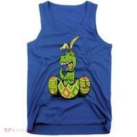 Funny Dino Easter Egg Tank Top thumb 0