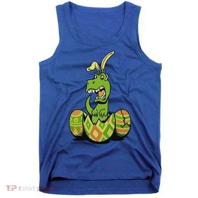 Funny Dino Easter Egg Tank Top