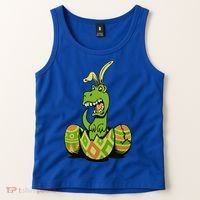 Funny Dino Easter Egg Tank Top thumb 2