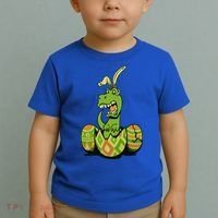 Funny Dino Easter Egg Toddler T-Shirt thumb 2