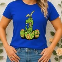 Funny Dino Easter Egg Women's T-Shirt thumb 2