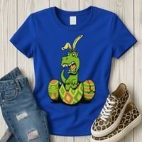 Funny Dino Easter Egg Women's T-Shirt thumb 3