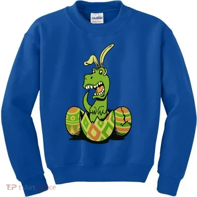 Funny Dino Easter Egg Kids Sweatshirt