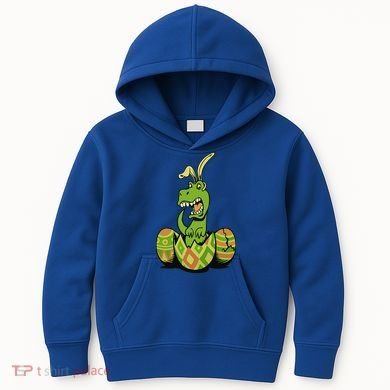 Funny Dino Easter Egg Kids Hoodie