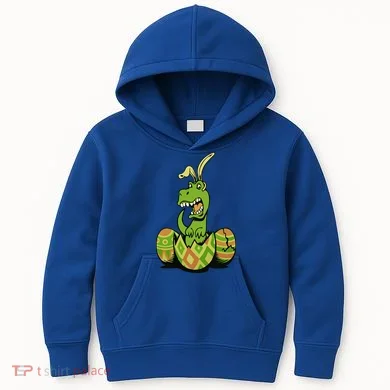 Funny Dino Easter Egg Kids Hoodie