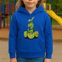 Funny Dino Easter Egg Kids Hoodie thumb 3