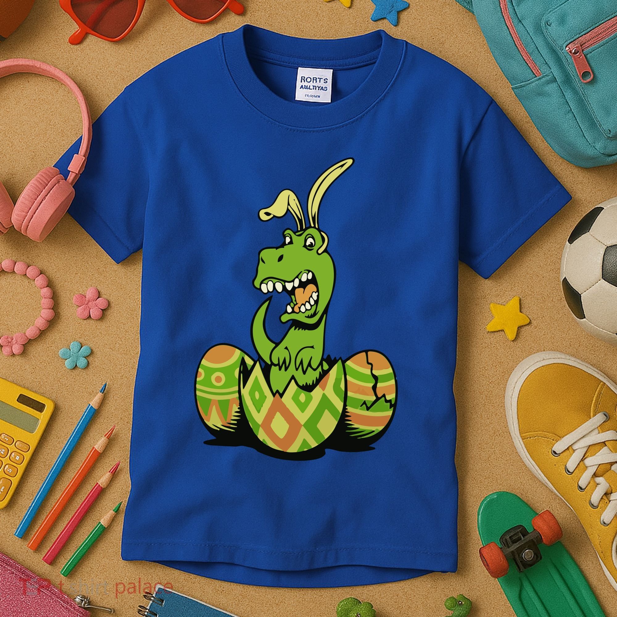 Funny Dino Easter Egg Kids T-Shirt