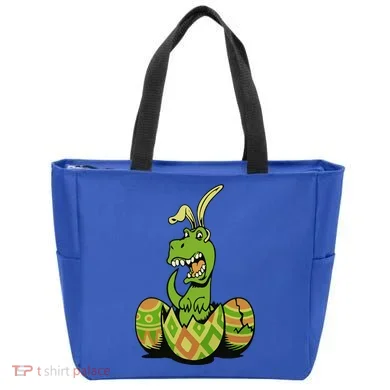 Funny Dino Easter Egg Tote Bag