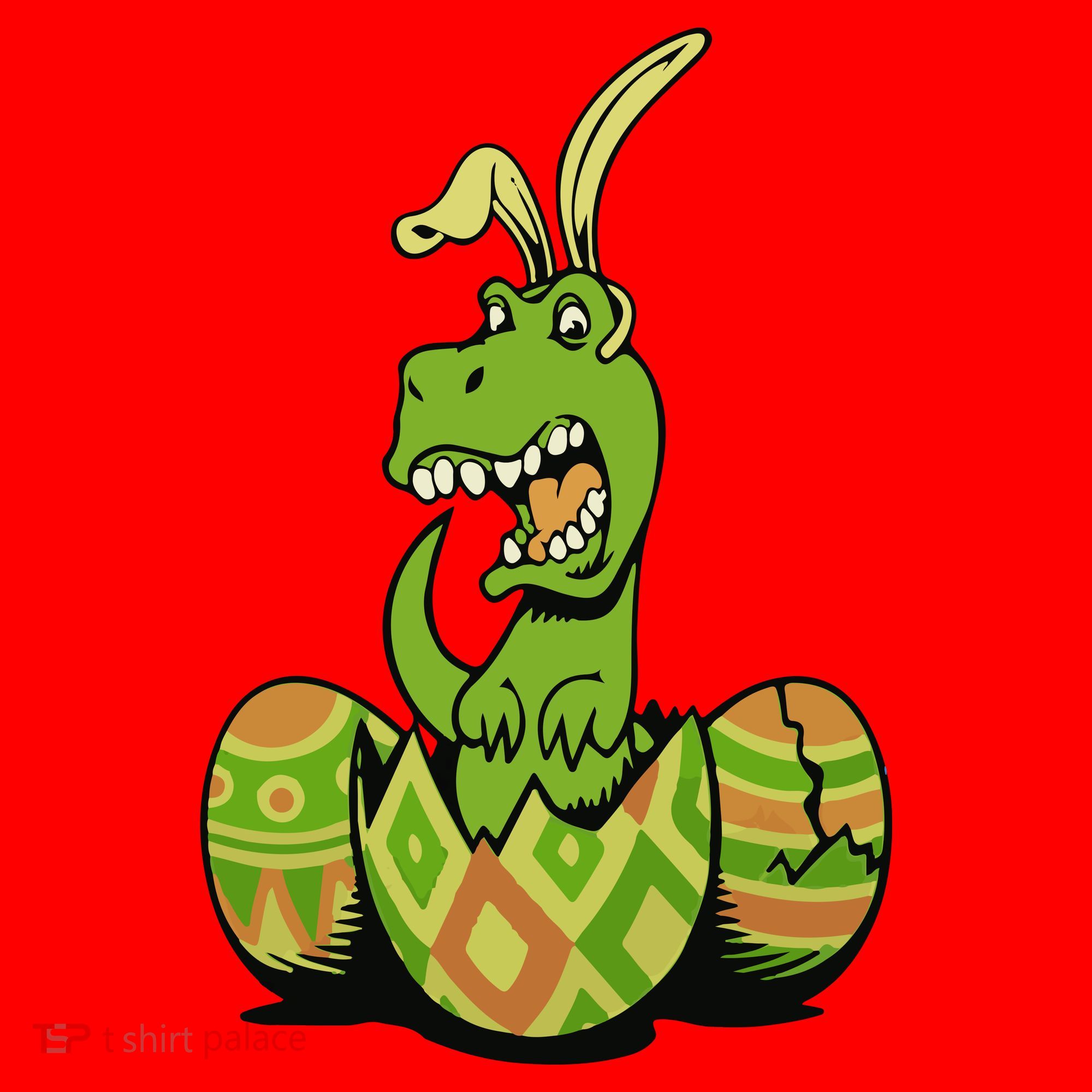 Funny Dino Easter Egg Santa Hat