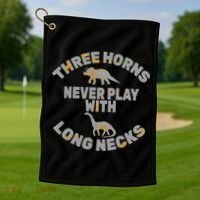 Funny Dinosaur Golf Towel thumb 1