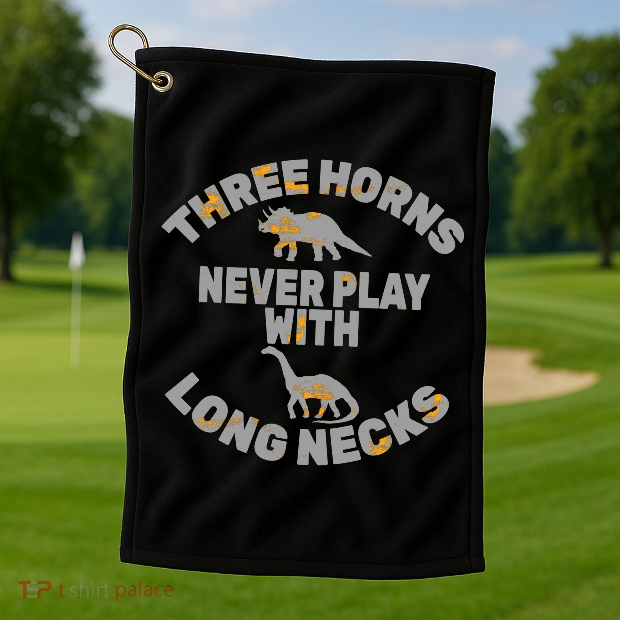 Funny Dinosaur Golf Towel