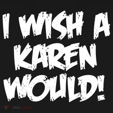 Funny Distressed I Wish A Karen Would  Cropped Pullover Crew