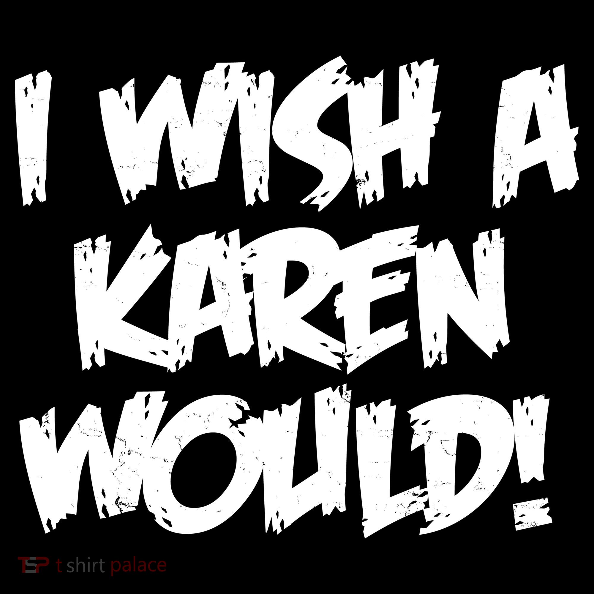 Funny Distressed I Wish A Karen Would  Women's Long Sleeve Shirt