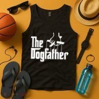 Funny Dog Father The DogFather Tank Top thumb 4
