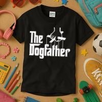 Funny Dog Father The DogFather Kids T-Shirt thumb 3