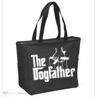 Funny Dog Father The DogFather Tote Bag thumb 2