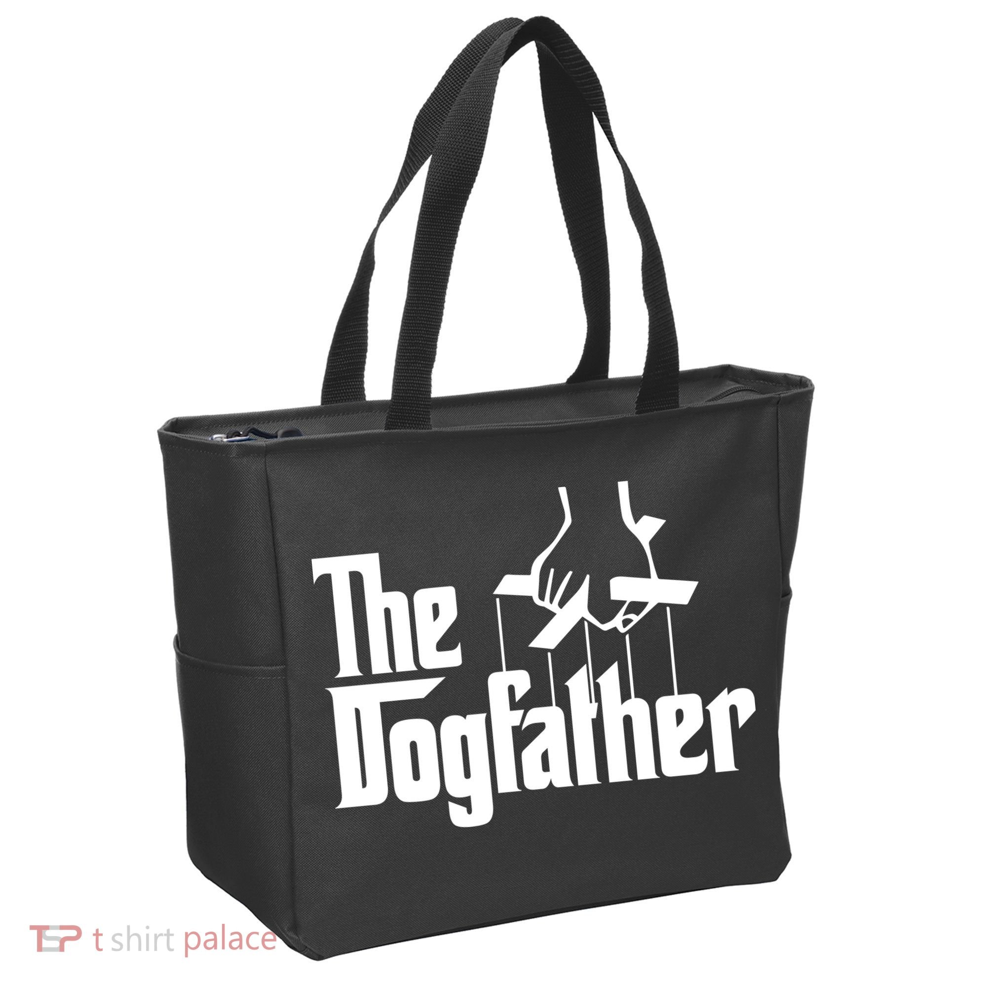 Funny Dog Father The DogFather Tote Bag