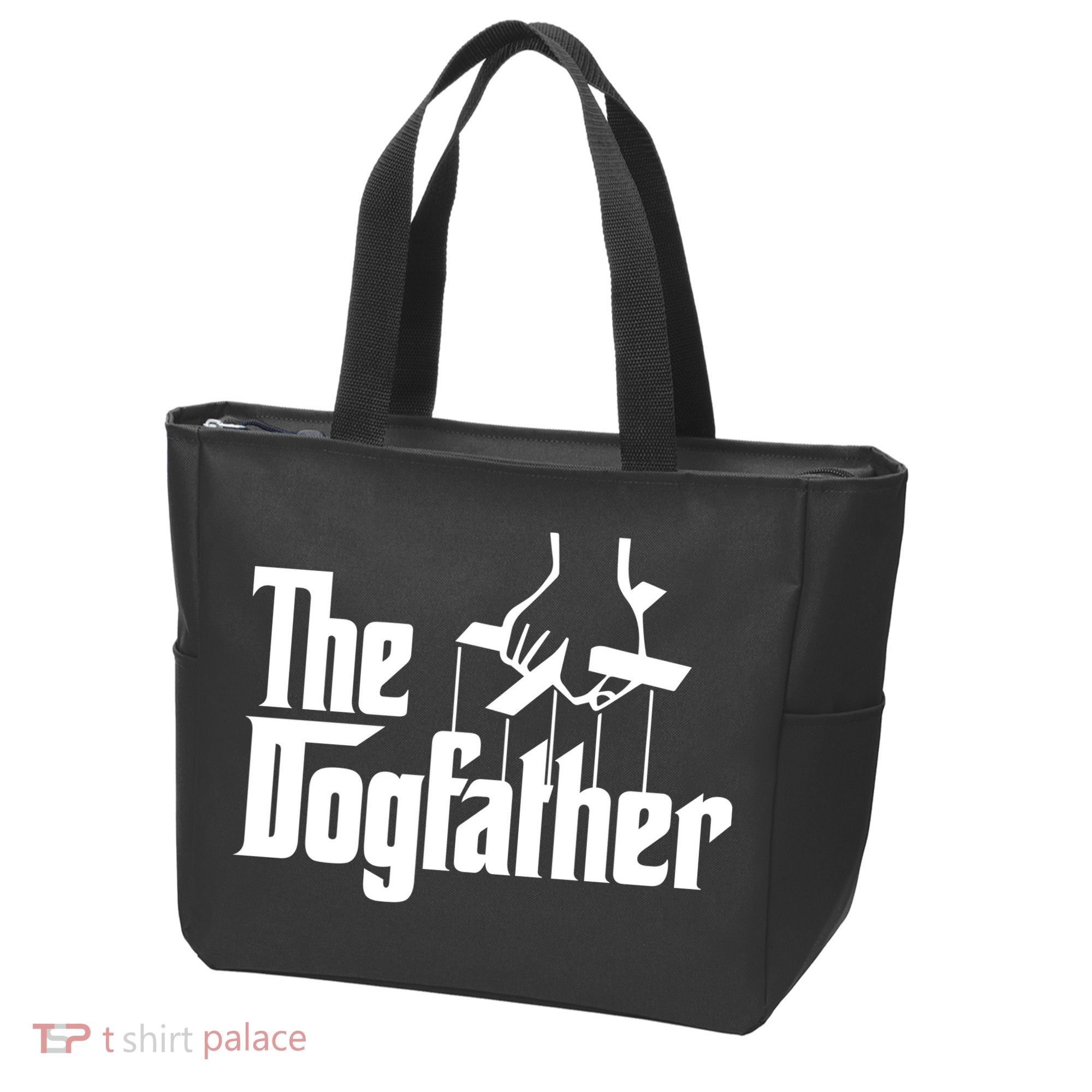 Funny Dog Father The DogFather Tote Bag