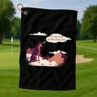 Funny Dog Mountain Golf Towel thumb 1