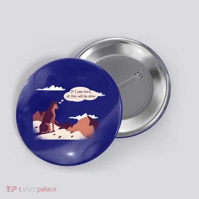 Funny Dog Mountain Button