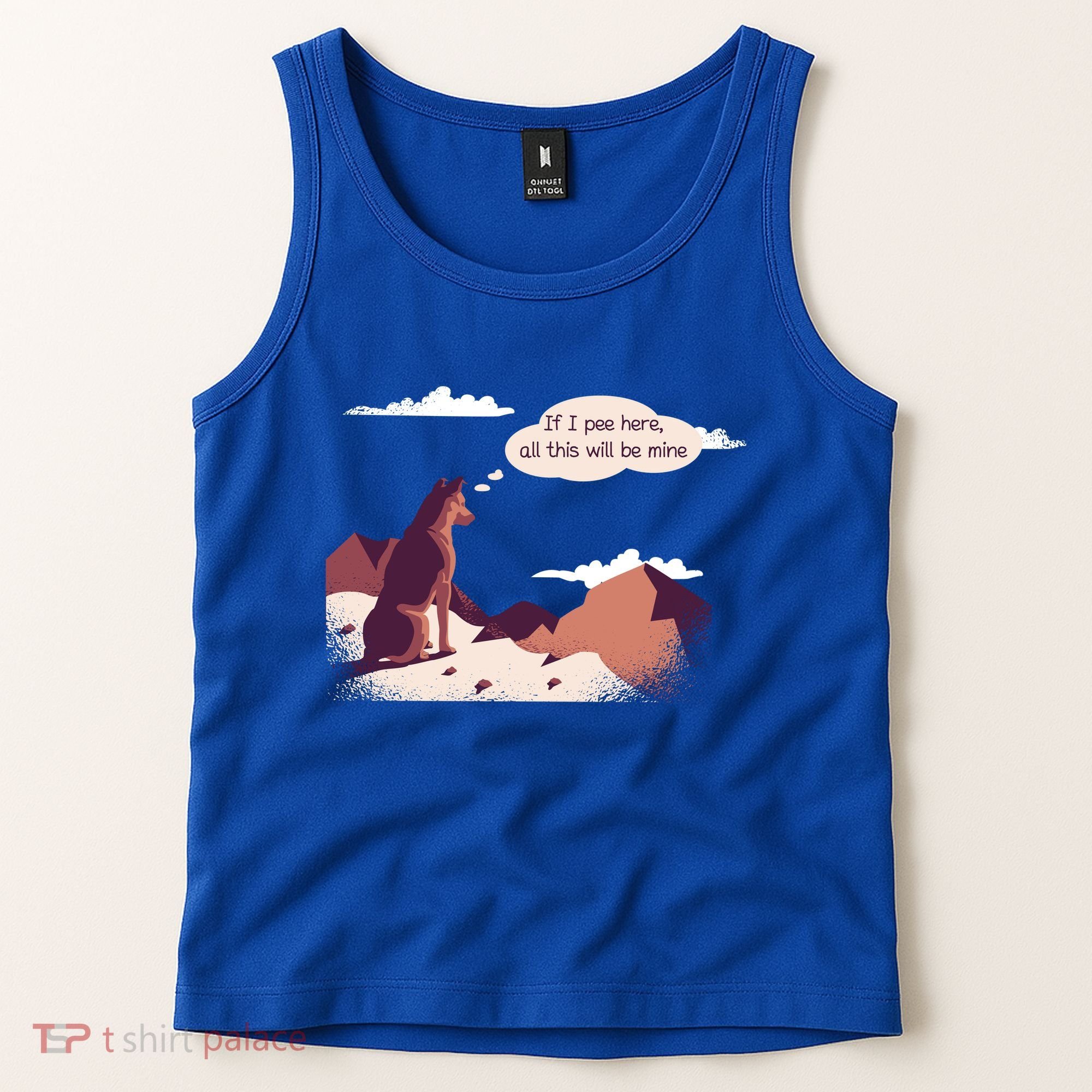 Funny Dog Mountain Tank Top