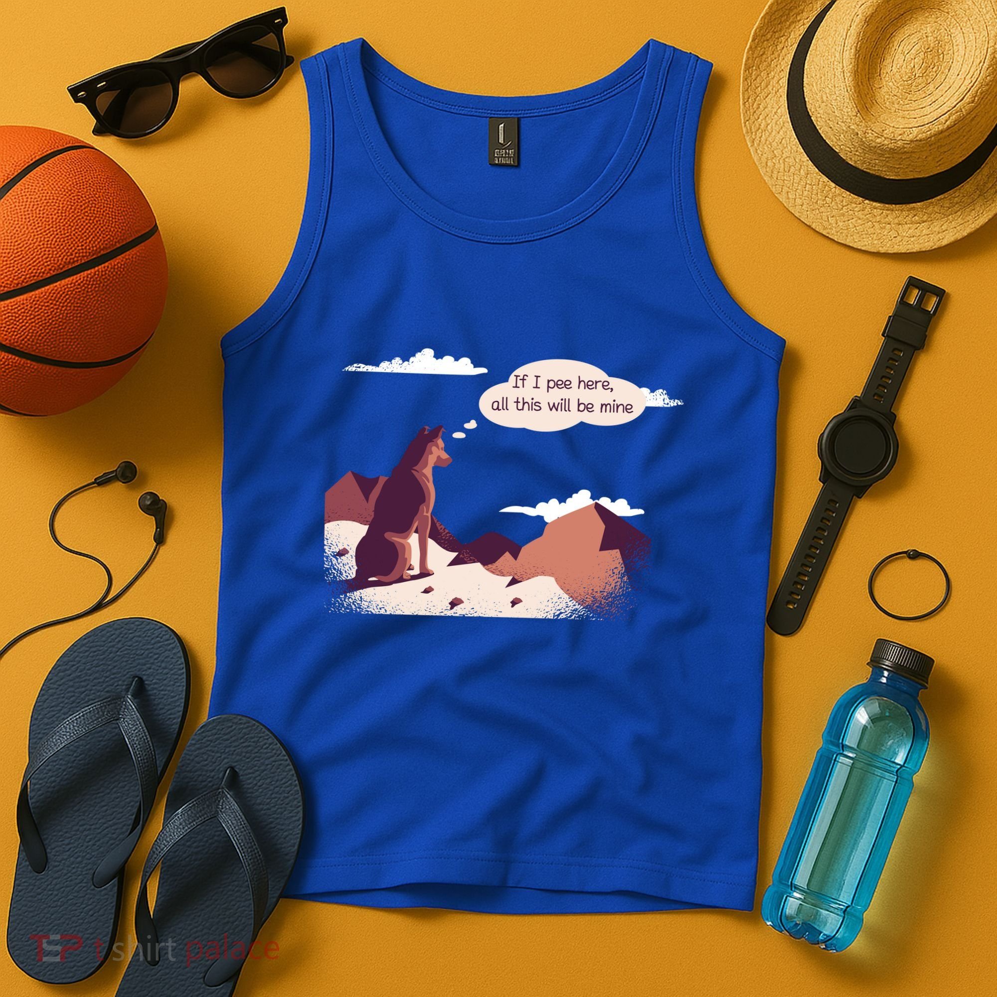 Funny Dog Mountain Tank Top