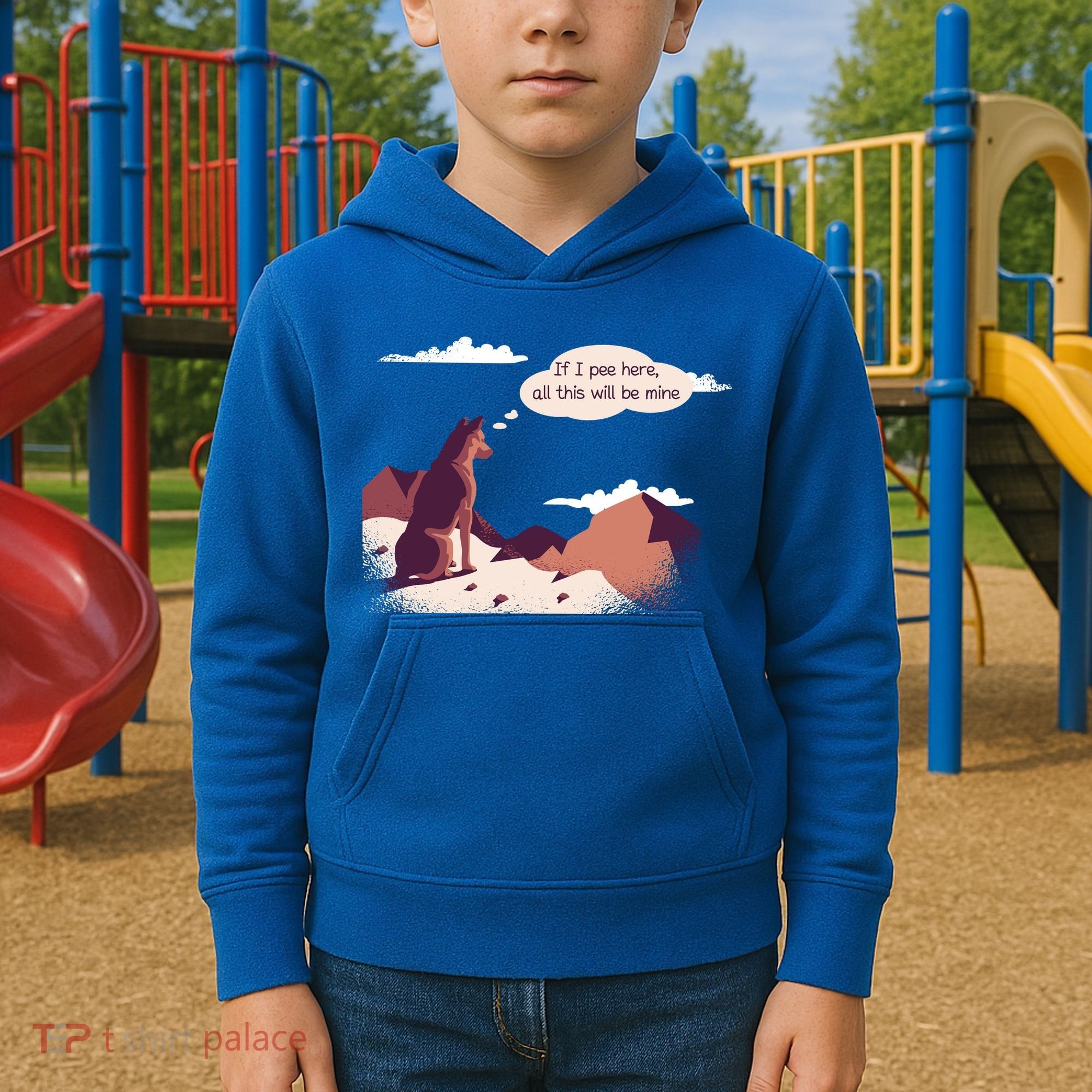 Funny Dog Mountain Kids Hoodie