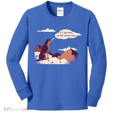 Funny Dog Mountain Kids Long Sleeve Shirt