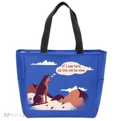 Funny Dog Mountain Tote Bag