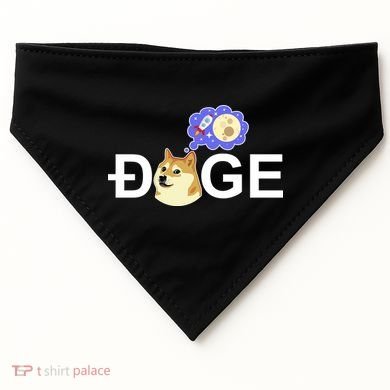 Funny Doge Meme Dogecoin Currency USA-Made Doggie Bandana