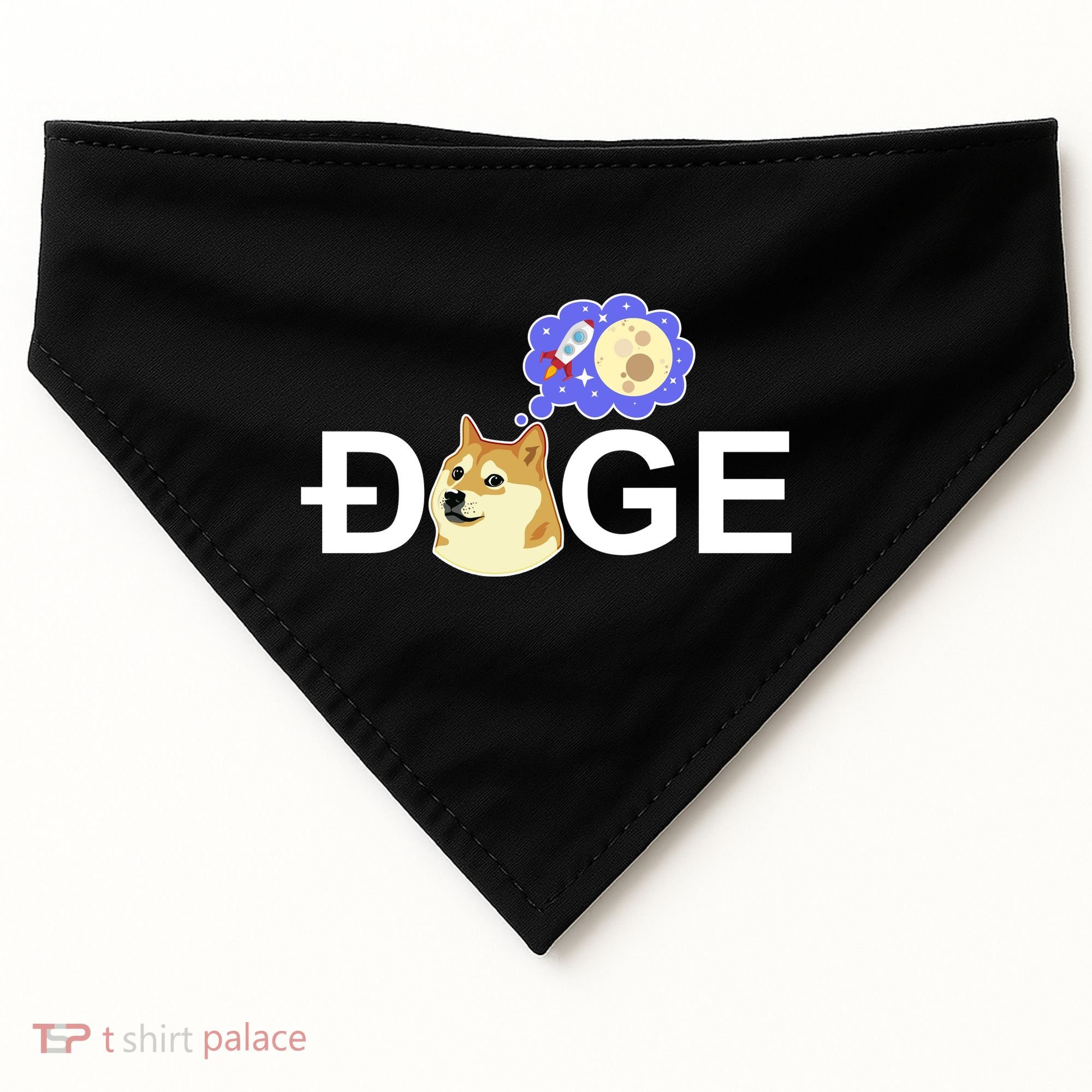 Funny Doge Meme Dogecoin Currency USA-Made Doggie Bandana
