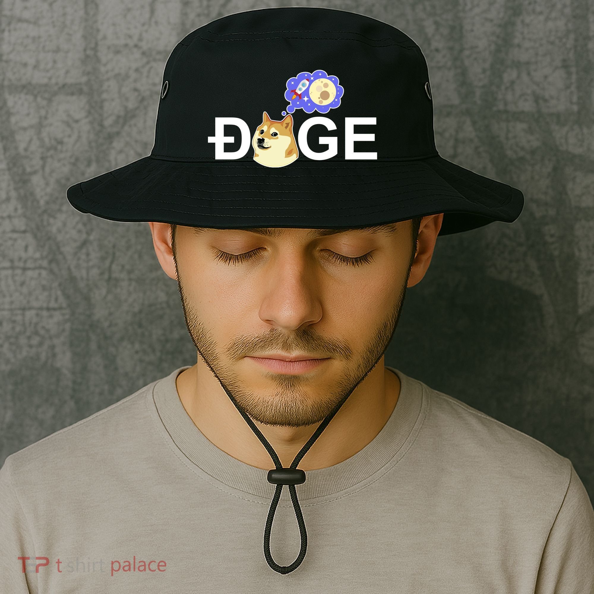 Funny Doge Meme Dogecoin Currency Bucket Hat