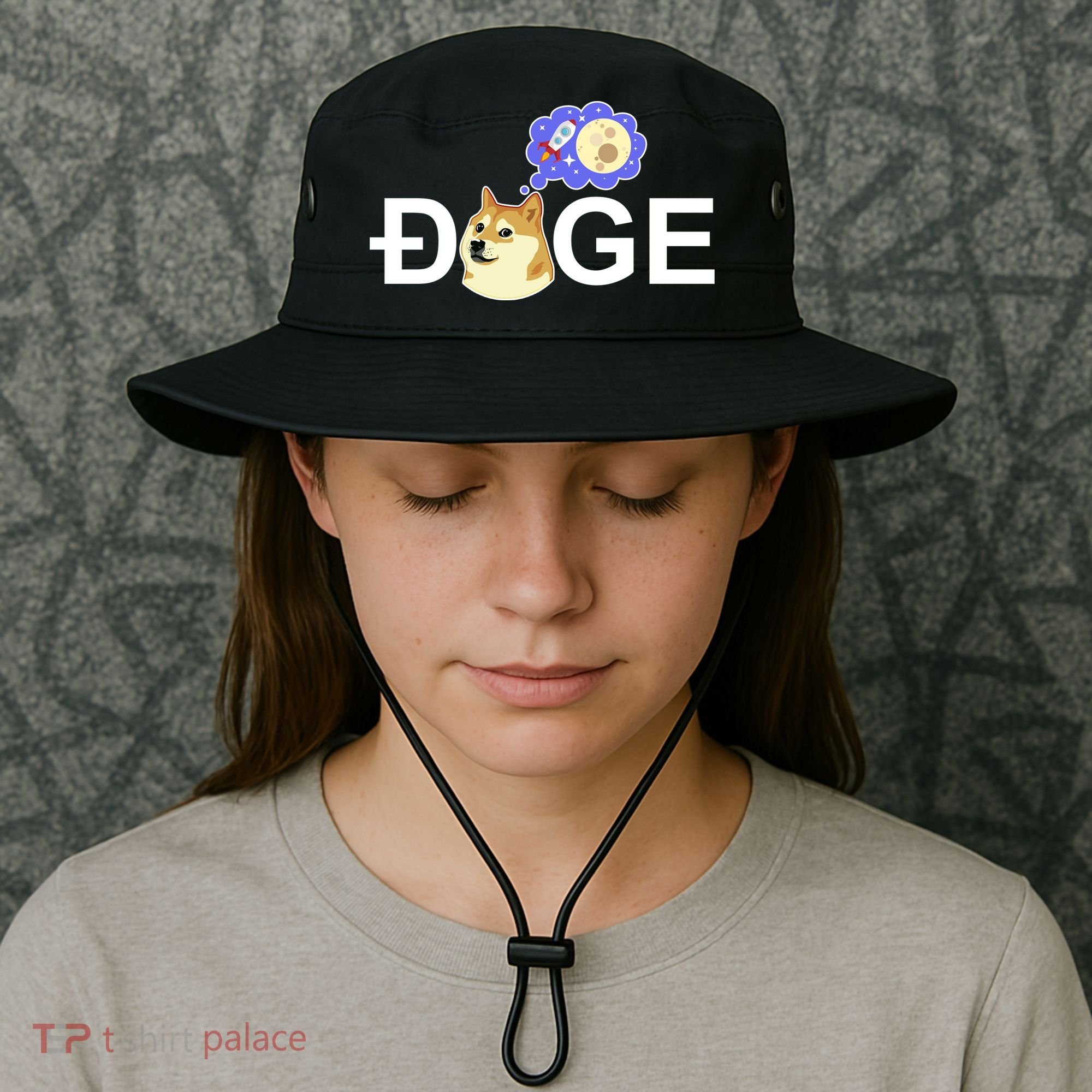 Funny Doge Meme Dogecoin Currency Bucket Hat