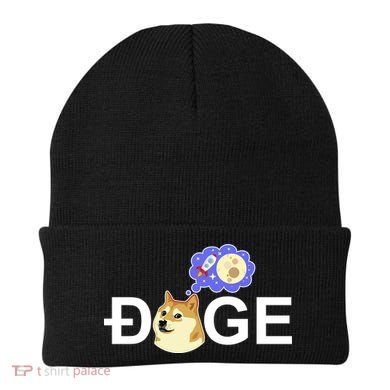 Funny Doge Meme Dogecoin Currency Beanie