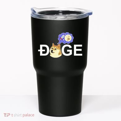 Funny Doge Meme Dogecoin Currency Tumbler