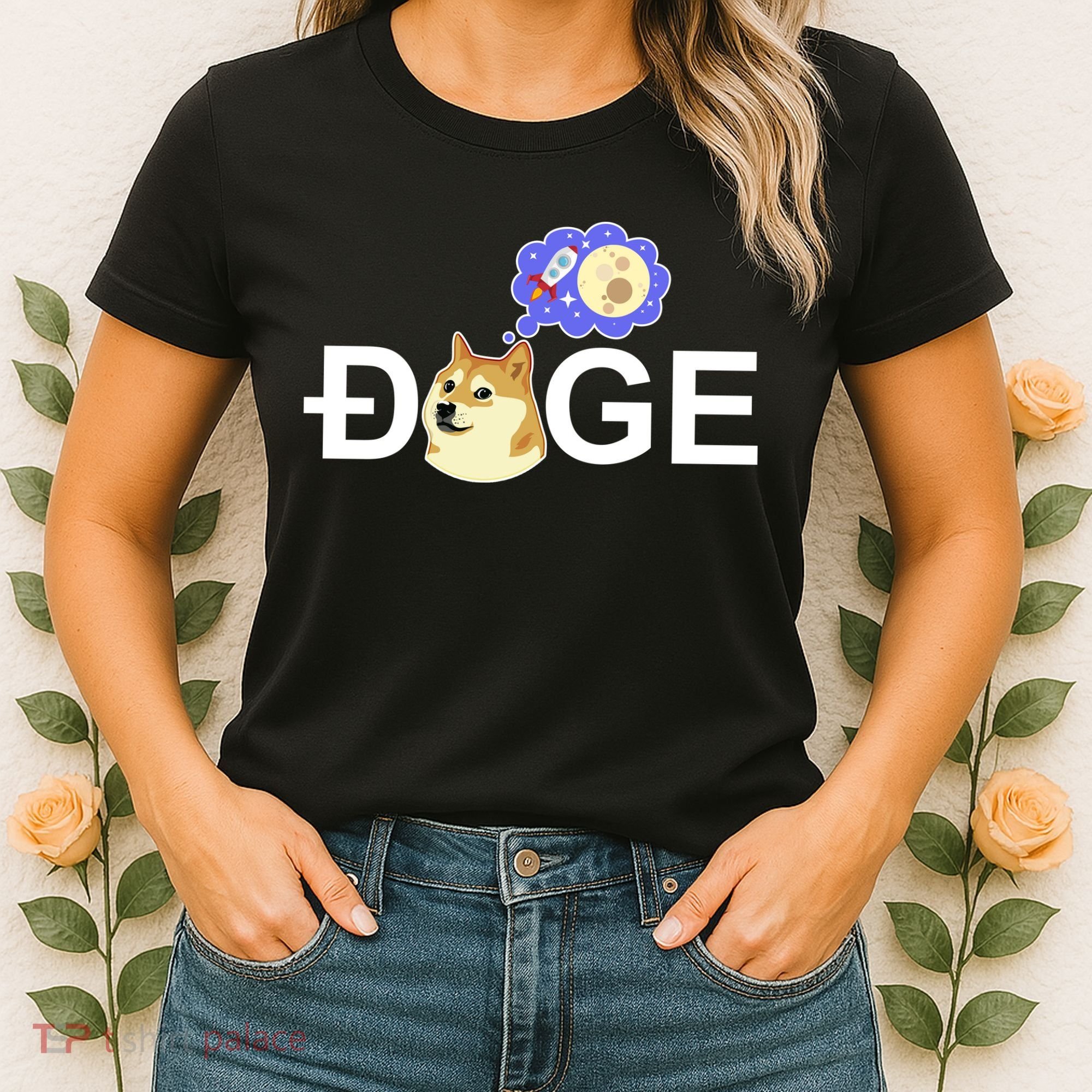 Funny Doge Meme Dogecoin Currency Women's T-Shirt