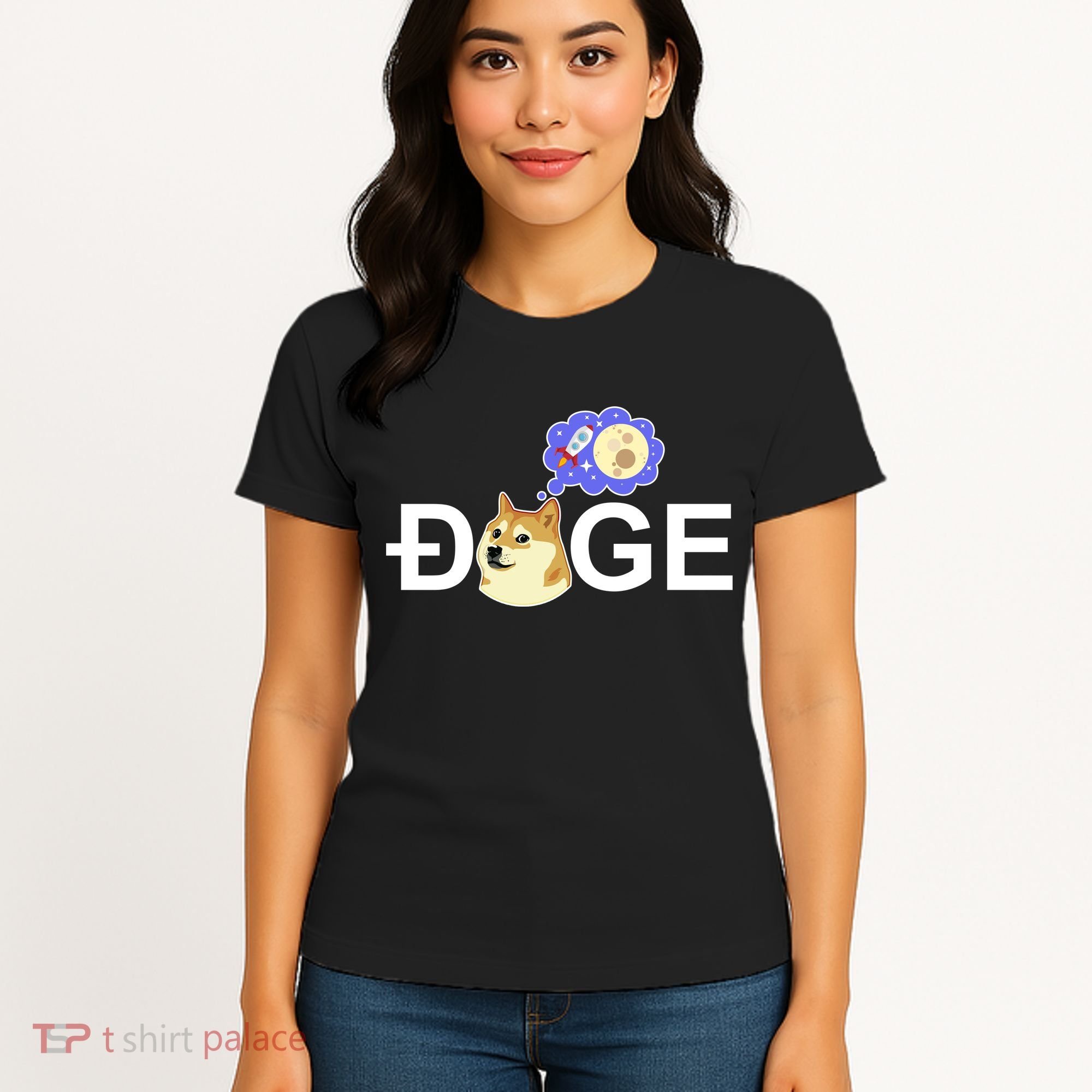 Funny Doge Meme Dogecoin Currency Women's T-Shirt