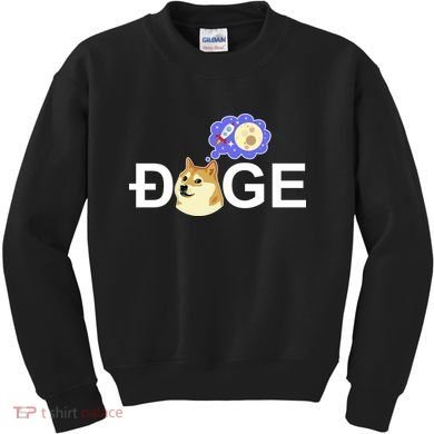 Funny Doge Meme Dogecoin Currency Kids Sweatshirt